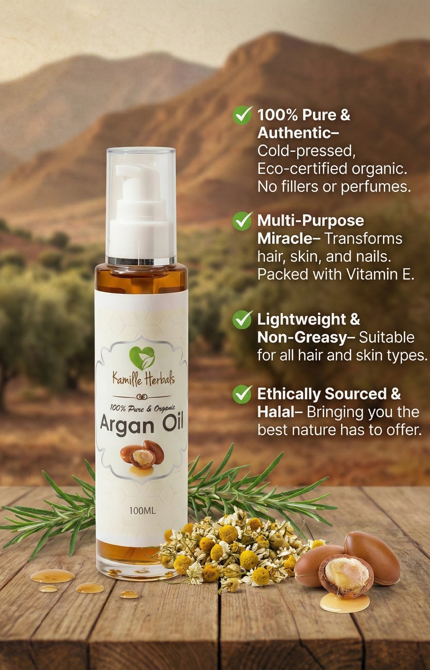 Argan Oil 100% Pure and organic